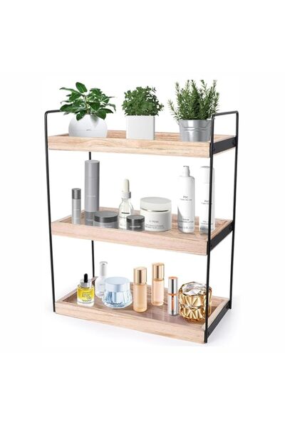 Generic منظم حمام ثلاثي الطبقات من يو هوم، منظم رفوف حمام، منظم أدوات تجميل، W