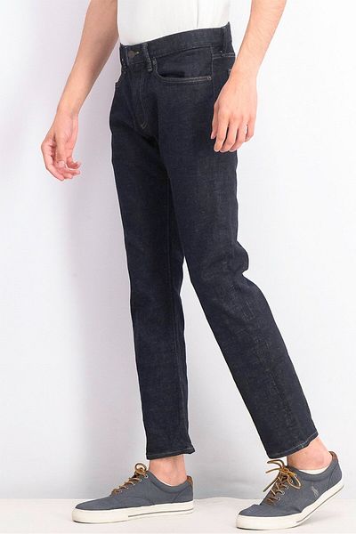 GAP Men Slim Fit Plain Stretchable Denim Jeans, Navy