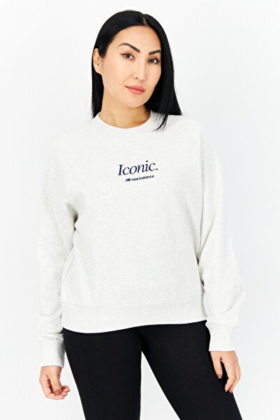 New Balance Women Sportwear Fit Training Sweatshirts, Light Grey