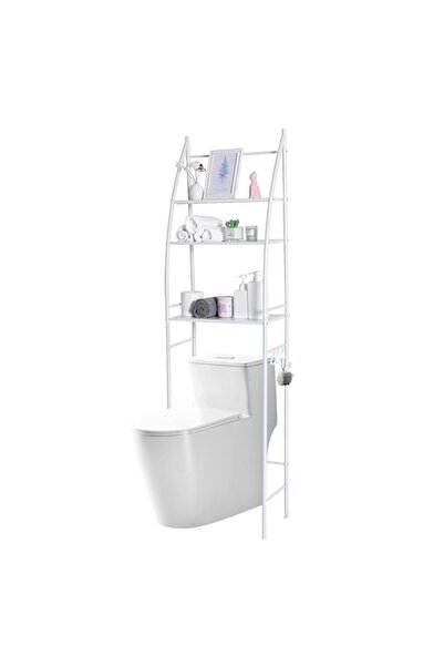 Generic رف تخزين حمام من سولفار | رف منظم للمرحاض بثلاث طبقات | سهل التركيب |...