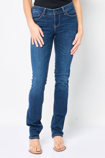 Guess Women Sportswear Fit Washed Stretchable Jeans, Blue