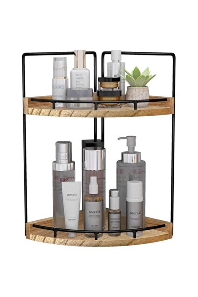 Generic منظم حمام من طابقين من لوميشو، رف زاوية لطاولة الزينة، للعناية بالبشر...