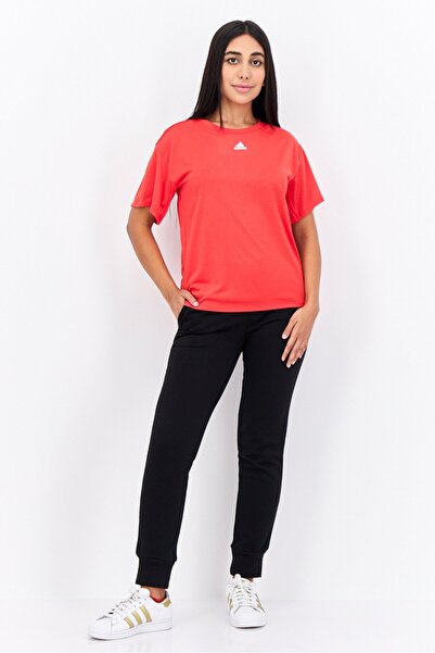 adidas Women Sportswear Fit Short Sleeves Training T-Shirt, Red