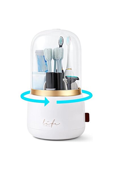 Generic Toothbrush Holders for Bathrooms,Rotating 7-Slot with Cover and Drain...