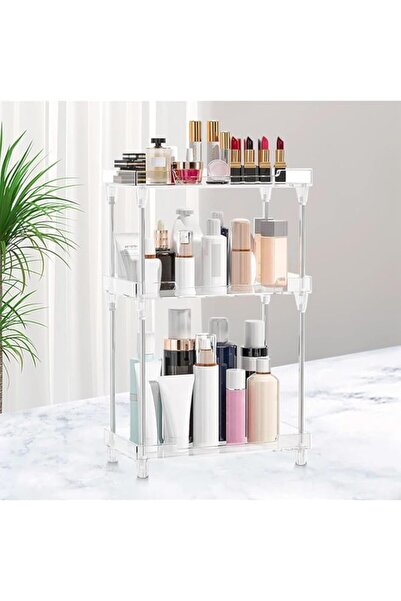 Generic منظم حمام من البلاستيك الشفاف من هوماركت، مكون من 3 طبقات، مناسب لسطح...