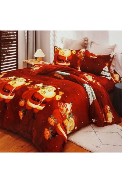 Ralex Christmas patterned bedding set Cocolino XMAS 4 pieces, 230 x 250 cm bed sheet, 180 x 240 cm comfort