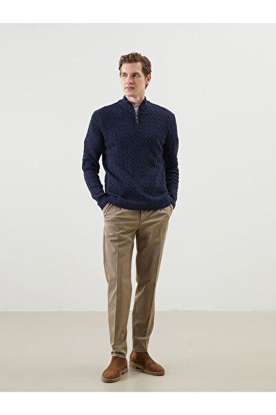 LC Waikiki Pulover pentru bărbați cu guler înalt bleumarin