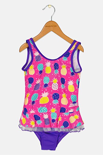 Zoggs Kids Girl Allover Print One Piece Swimsuit, Multicolor