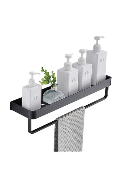 Generic رف دش حمام عصري من دي لوف، مقاس 15.7 بوصة، مثبت على الحائط مع قضيب من...