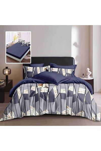 Ralex Economic Package Double Bed Linen Set Finet 6 Pieces with Mattress Cover + 2 Quilted Pillows 50x70 c