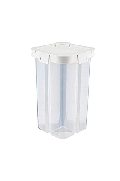 Generic JANNAH Air Tight Container 4 Section 2300ml Kitchen Storage Container (White)