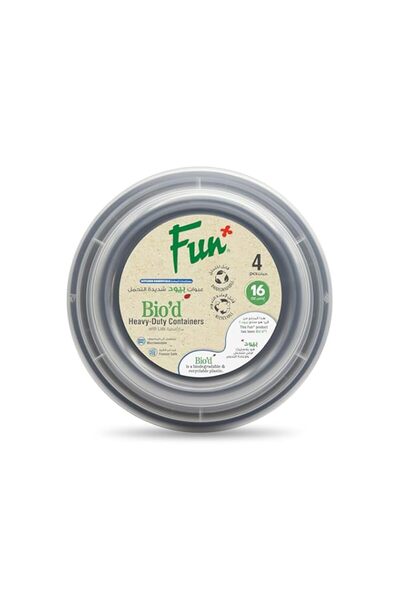 Generic Fun Biodegradable Black round Container with clear Lid 16oz-Freezer Oven Dishwasher safe Microwavea