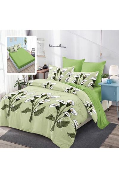 Ralex Double Bed Linen Set Finet Cotton 6 Pieces with Mattress Cover 160x200 or 180x200 cm, Duvet 200x230