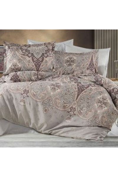 Ralex Double Bedding Set Cotton Ranforce 4 Pieces: Bedsheet 240 x 260 cm, Duvet 200 x 230 cm, 2 Pillowcase