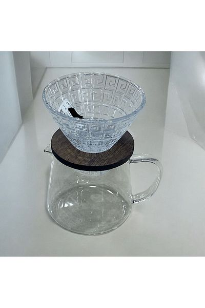 Generic Glass drip funnel and glass coffee server,