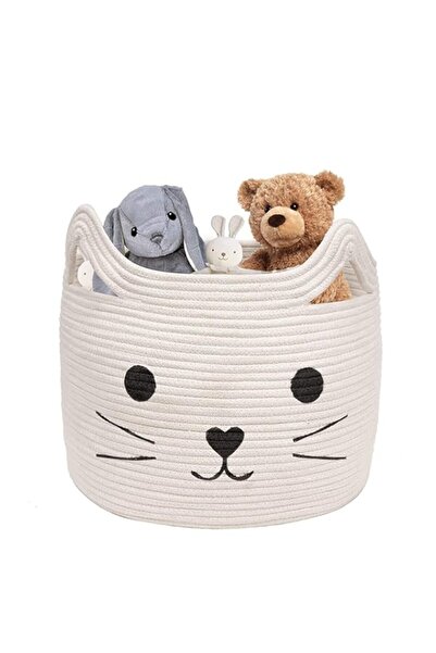 Generic Large Woven Cotton Rope Storage Basket, Laundry Basket Organizer for ...