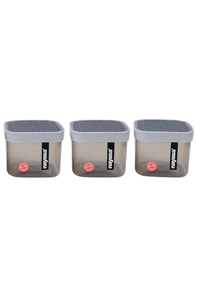 Generic Nayasa Superplast Fusion Plastic Container Set, 750 ml, Set of 3, Color May Vary