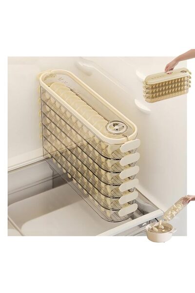 Generic TaboSi Fridge Storage Boxes with Lids, Stackable Dumpling Storage Freezer Containers, Refrigerator