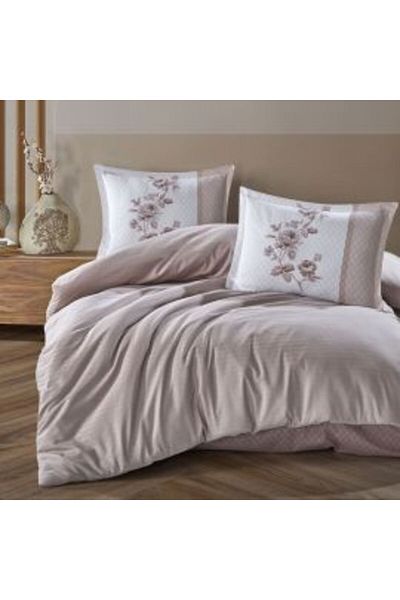 Clasy Double Bedding Set Ranforce Cotton Boutique 4 Pieces, Sheet 240x260 cm, Duvet Cover 200x220 cm, 2 Pi