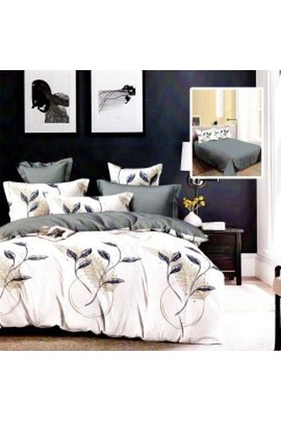 Ralex Double Bed Set Cotton Finet 6 Pieces 220 x 240 cm, Duvet 200 x 230 cm, 2 Pillowcases 50 x 70 cm and