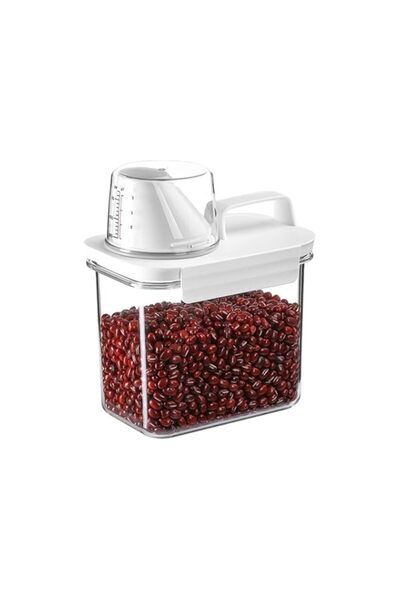 Generic Sagreeny Rice Storage Container, Food Storage Containers with Lids Airtight and Measuring Cup Clear