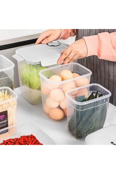 Generic Food Storage Containers Set, Airtight Kitchen Organisation Containers with Lids, BPA Free, Stackabl