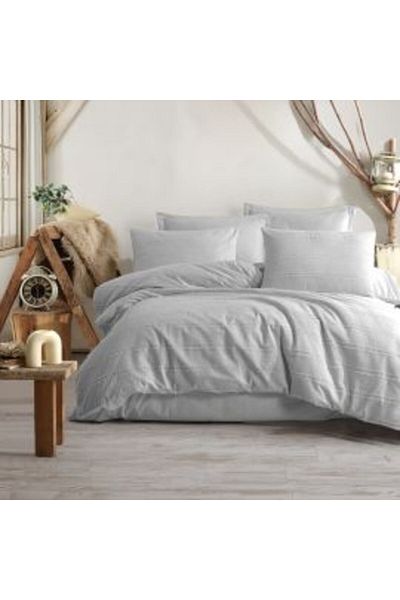 Clasy Double Bed Linen Ranforce Boutique 4 Pieces, Bedsheet 240 x 260 cm, Duvet 200 x 220 cm, 2 Pillowcase