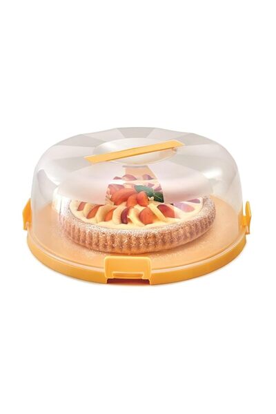 Generic Snips - Delice Cream Cake Holder - Cake Holder with Lid | Cake Holder | Cake Holder | Cream Colour