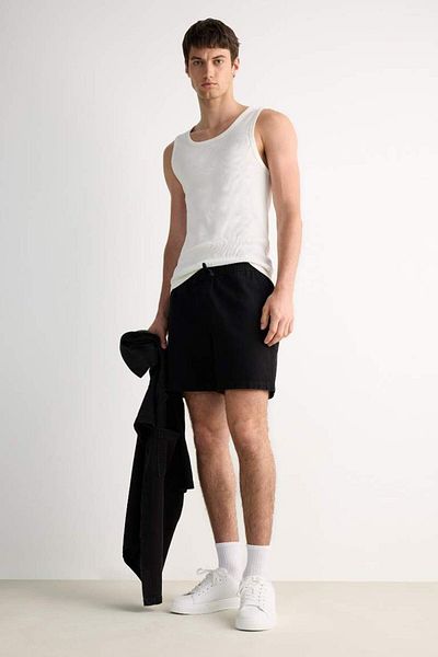 DeFacto Noua sezonă 100% bumbac Relax Fit pantaloni scurți bermuda casual din denim