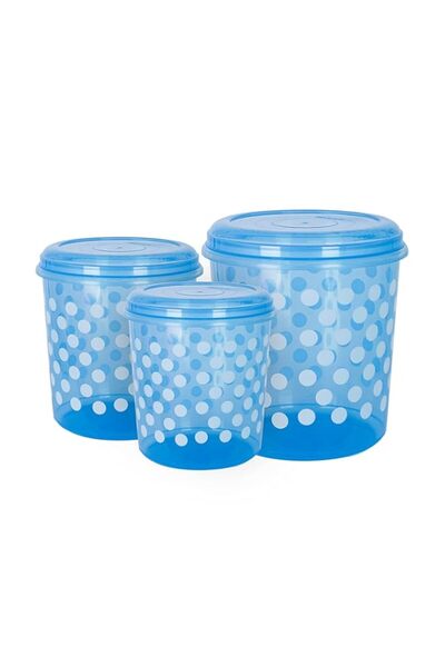 Generic Esqube Presto Container Set 5/7/10 (Jelly Printed) - Blue