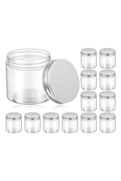 Generic فوفو، ١٢ قطعة، برطمانات بلاستيكية ٥ أونصات، مع أغطية، برطمانات شفافة،...