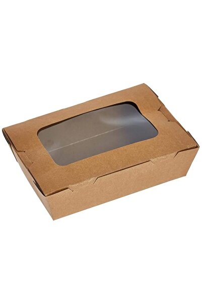 Generic علبة غداء كرافت للاستخدام مرة واحدة من هوت باك، لتخزين الطعام، مع ناف...