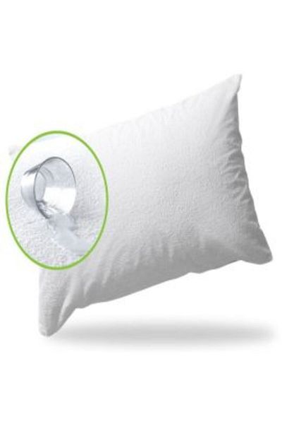 HomePuls Waterproof Pillow Protector with Zipper 40 x 40 cm, Terry Cotton