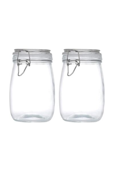 Generic Airtight Glass Jars Set, Glass Clip Canister with Lids, Food Storage ...