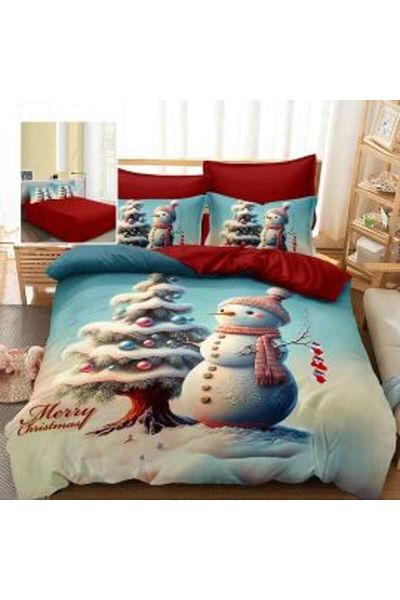 Ralex Christmas Bedding Set Finet 3D, 6 Pieces, Sheet 220 x 230 cm, Duvet Cover 200 x 230 cm, 2 Pillowcase