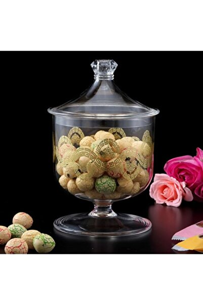 Generic Vague Acrylic Candy Jar, Small, Golden Print