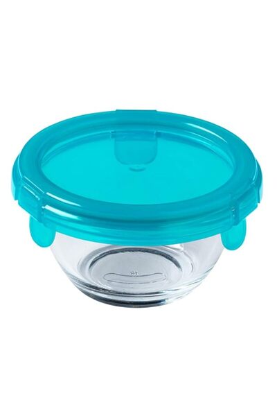 Generic Pyrex Baby Storage 11x6cm Blue - Airtight, Multi-Purpose Glass Container for Baby Meals