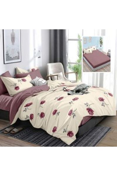 Ralex Economic Package Double Bed Linen Finet 6 Pieces with Mattress Cover + 2 Quilted Pillows 50 x 70 cm