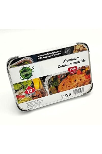 Generic Earth Green Choice EGC Disposable Food Container with Lid 800 CC Offer Pack, 10 + 3 Pcs Free (Total