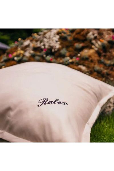 Ralex Garden Pillow Filled with Silicone Puff Pearls and Polystyrene 120 x 140 cm Semi Waterproof - White