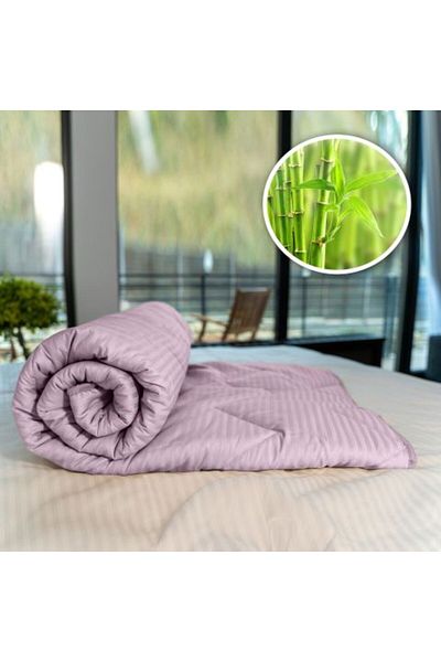 Ralex Pilotă matlasată de iarnă din bambus cu husă Damas 100% bumbac, 200 x 215 cm, Lila