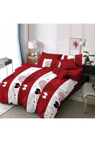 Ralex Economic Package Double Bed Linen Finet 6 Pieces + 2 Quilted Pillows 50 x 70 cm + Duvet 200 x 215 cm