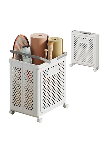 Generic Aokraty Foldable Laundry Basket with Wheels, Collapsible Bucket Laund...
