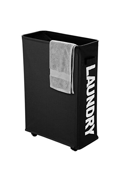 Generic Joyzzz Laundry Basket, 57x39x19cm Slim Rolling Hamper with Wheels, Sp...