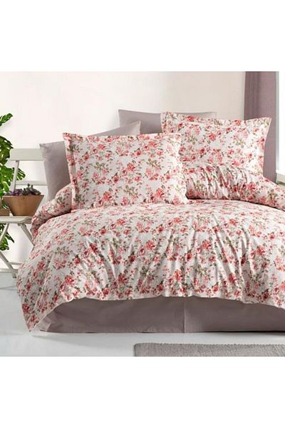 Ralex Double Bed Linen Cotton 100% Ranforce 4 Pieces Extra Large, Bedsheet 240 x 260 cm, Duvet 200 x 220 c