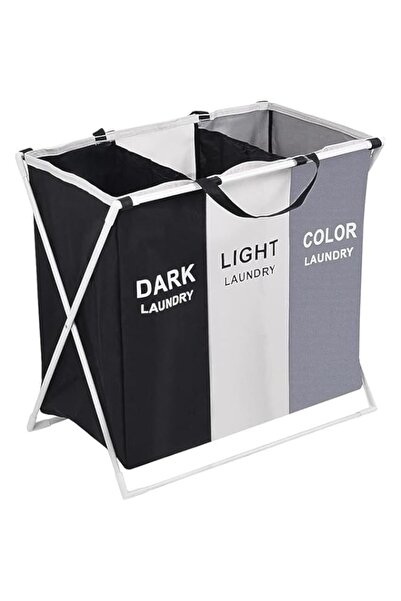 Generic SKY-TOUCH Laundry Basket,135L Laundry Hamper,3-Section Laundry Hamper...