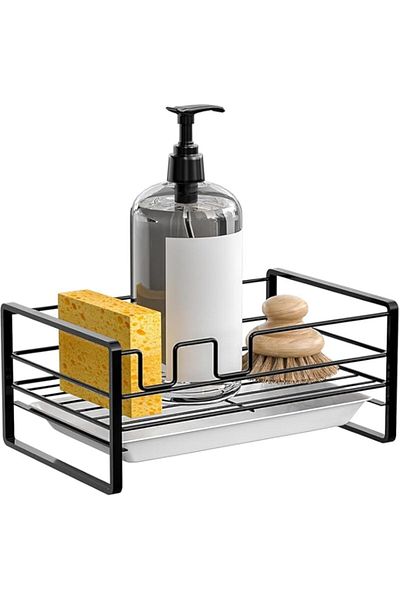 Generic NALACAL Sponge Holder for Kitchen Sink, Kitchen Bathroom Sink Organizer with Removable Drain Tray,