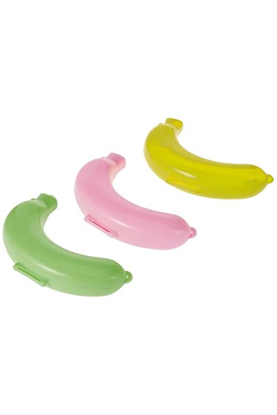 Generic YumLock 3PCS Plastic colourful Banana Protector Container Box Holder ...