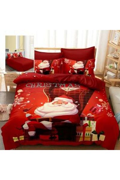 Ralex Christmas Bedding Set Finet 3D, 6 pieces, bed sheet 220 x 230 cm, duvet cover 200 x 230 cm, 2 pillow