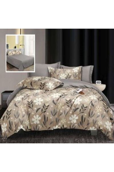 Ralex Double Bed Linen Finet Cotton Elegance 6 Pieces, Marigold Brown, Pucioasa